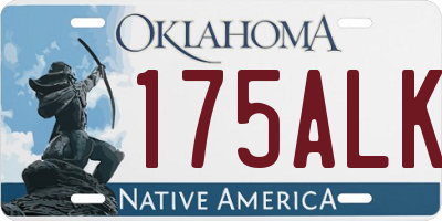 OK license plate 175ALK