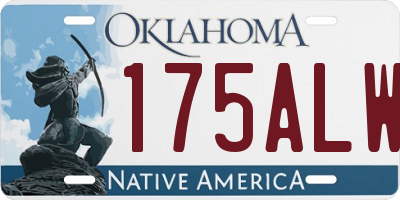 OK license plate 175ALW