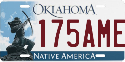 OK license plate 175AME