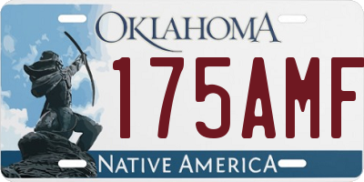 OK license plate 175AMF