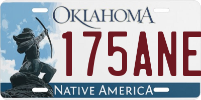 OK license plate 175ANE