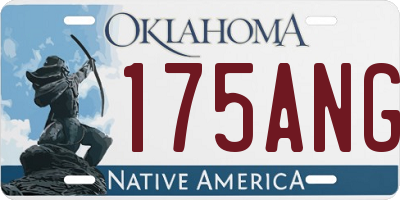 OK license plate 175ANG