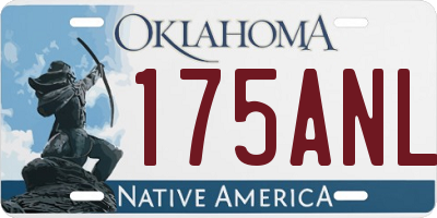 OK license plate 175ANL