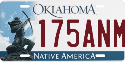 OK license plate 175ANM