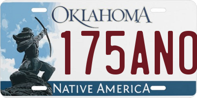 OK license plate 175ANO