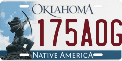OK license plate 175AOG