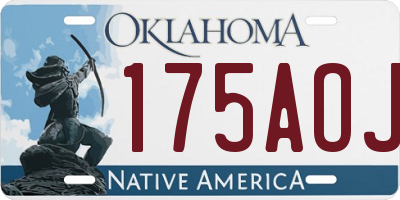 OK license plate 175AOJ
