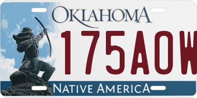 OK license plate 175AOW
