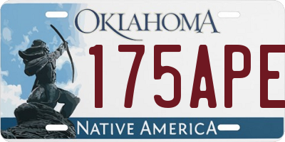 OK license plate 175APE