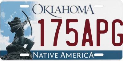 OK license plate 175APG
