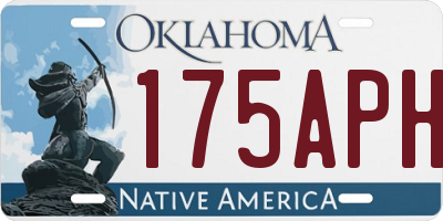 OK license plate 175APH