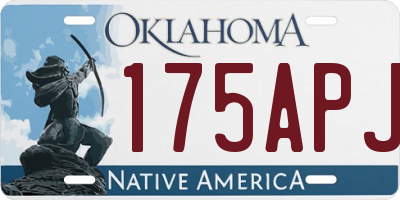 OK license plate 175APJ