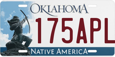 OK license plate 175APL