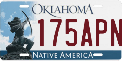 OK license plate 175APN