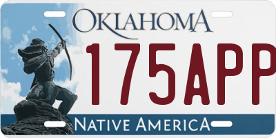 OK license plate 175APP