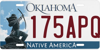 OK license plate 175APQ