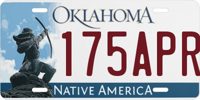 OK license plate 175APR