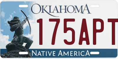 OK license plate 175APT