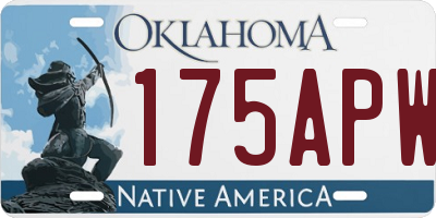 OK license plate 175APW