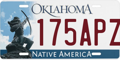 OK license plate 175APZ