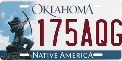 OK license plate 175AQG