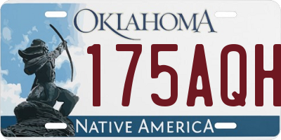 OK license plate 175AQH