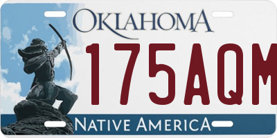OK license plate 175AQM