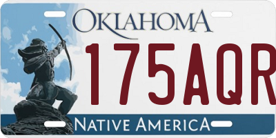 OK license plate 175AQR