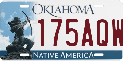 OK license plate 175AQW