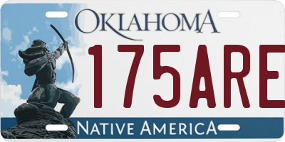 OK license plate 175ARE