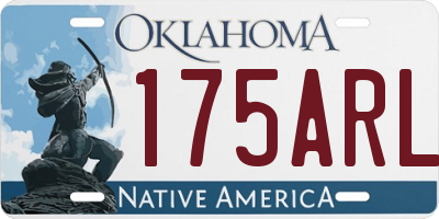 OK license plate 175ARL