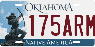 OK license plate 175ARM