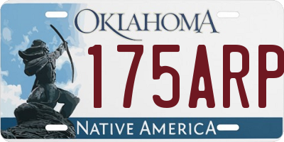OK license plate 175ARP