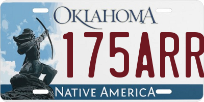 OK license plate 175ARR