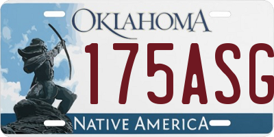 OK license plate 175ASG