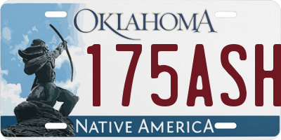 OK license plate 175ASH