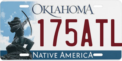 OK license plate 175ATL