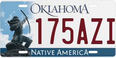 OK license plate 175AZI
