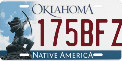 OK license plate 175BFZ