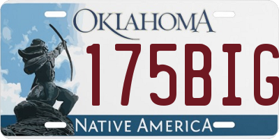 OK license plate 175BIG