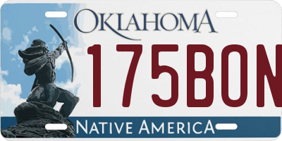 OK license plate 175BON