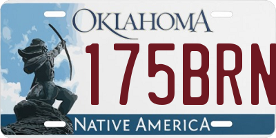 OK license plate 175BRN