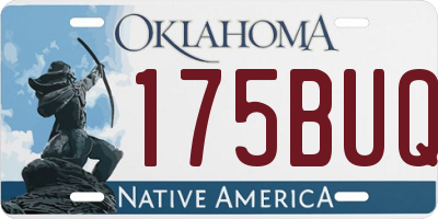 OK license plate 175BUQ
