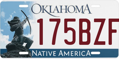 OK license plate 175BZF