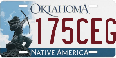 OK license plate 175CEG