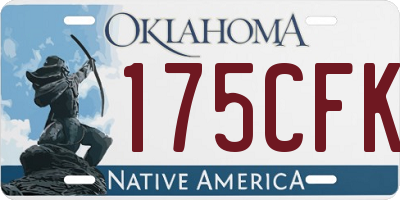 OK license plate 175CFK