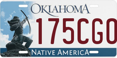 OK license plate 175CGO