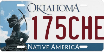 OK license plate 175CHE