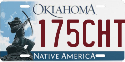 OK license plate 175CHT