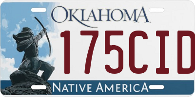 OK license plate 175CID